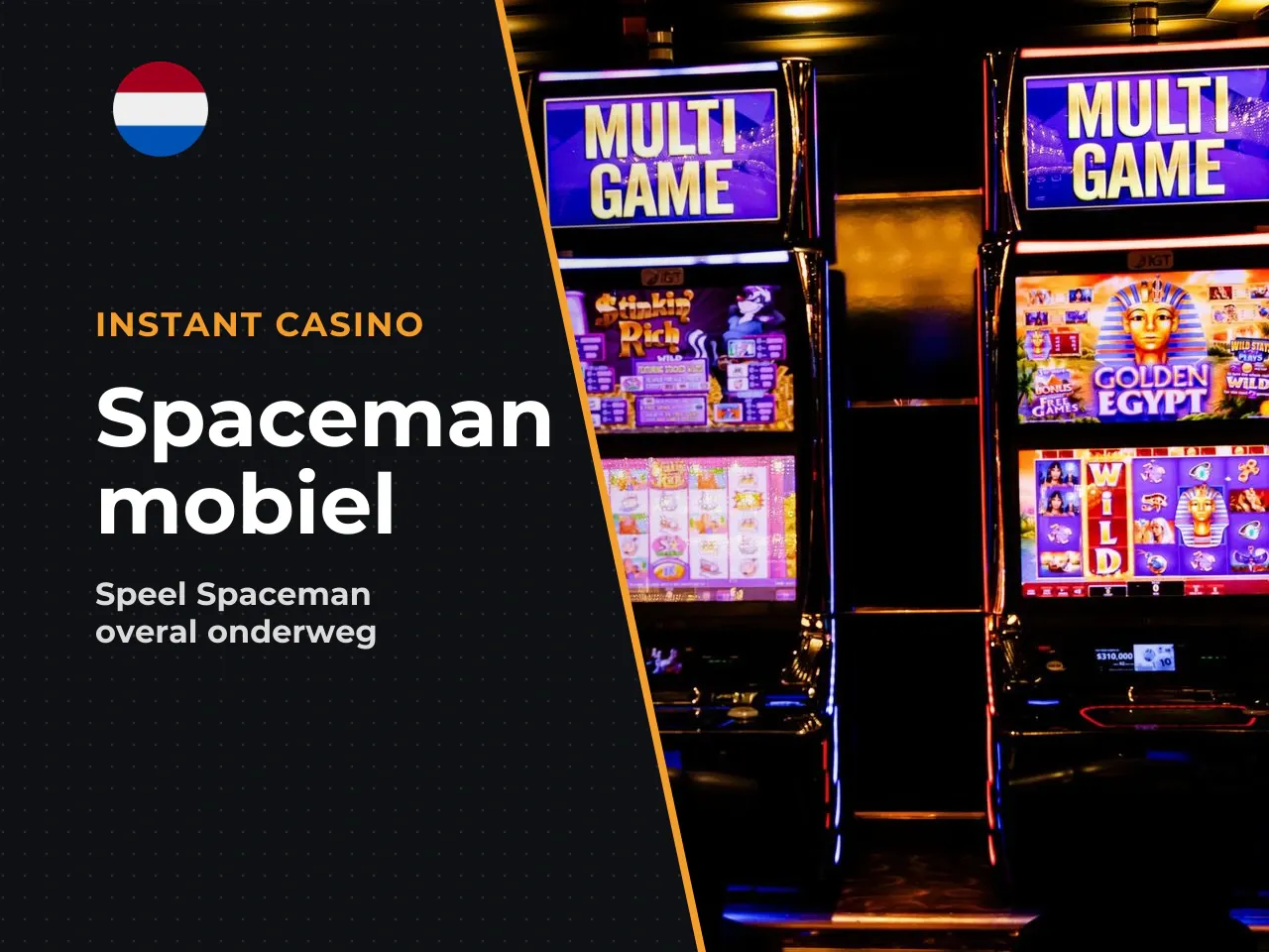 Spaceman mobiel weergave op een smartphone